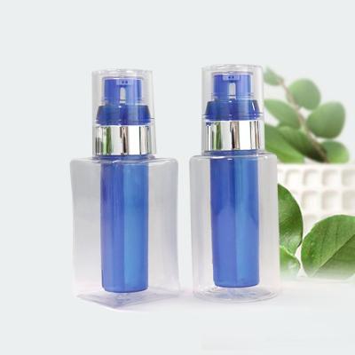 China 30 ml 90 ml Lotion Pump Flasche PETG Doppelkammer Plastik Lotion Flasche zu verkaufen