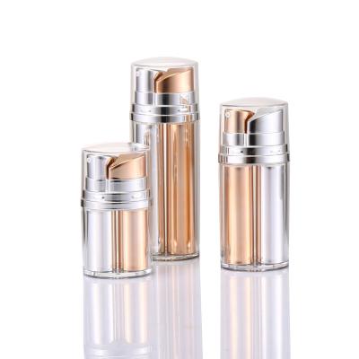 Chine Bouteille en plastique sans air Bouteilles de pompe à double tube sans air Bouteilles d' aspirateur pour soins de la peau 10 ml 20 ml 30 ml à vendre