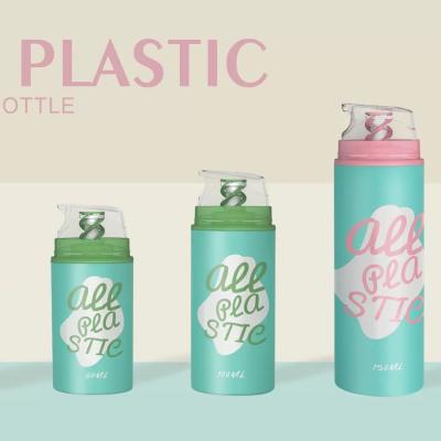 China Alle Plastic Mono luchtloze fles Eco-vriendelijke huidverzorging Cosmetische pomp flessen Te koop