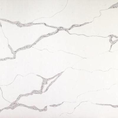 China OPALY Calacatta Modern White Artificial Quartz Stone Slab for sale