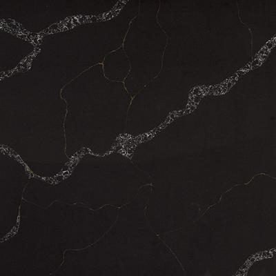 China Calacatta Modern Black Artificial Quartz Stone Slab for sale