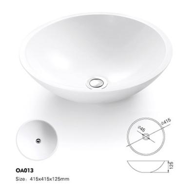 China Small Modern Stone Basin Resin Sink Cabinet Sink for sale