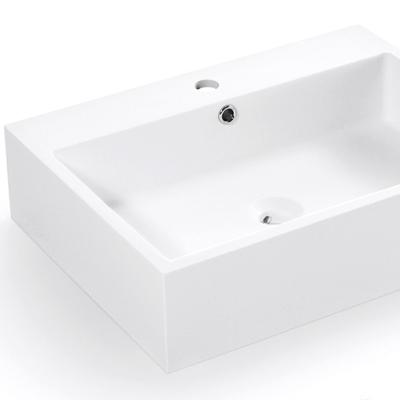 China Modern Integral OPALY Stone Sink One Piece Cast Iron Countertop Stone Sink for sale