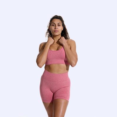 China Beagmg 2021 Summer Breathable Custom Wholesale Women's New High-waisted Seamless Yoga Exercise Set Sport Fitness Yoga Set for sale