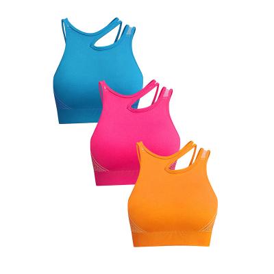 China Seamless Sexy Yoga Tube Top Women Breathable Bra Fitness Sports Knit Stretch Halter Top Yoga Top CY066 for sale