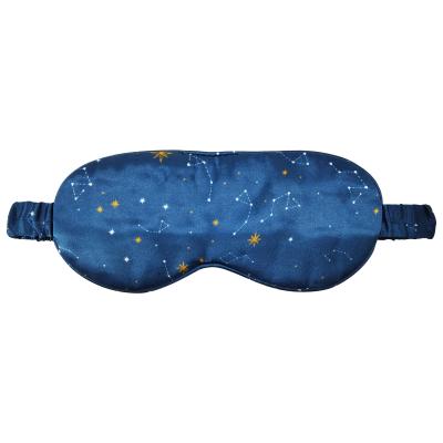 China 100% Silk Customized Sleep Eye MASK Blackberry Parride Silk Printing Eye Mask 19m/m Te koop