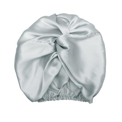 China Environmental friendly hot sales! ! ! Customize 100% pure silk hair drying turban wine color hair haircap silk hair band Te koop