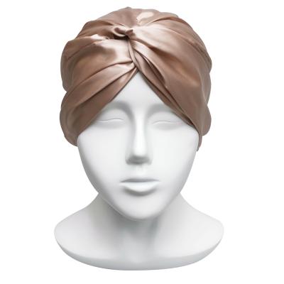 China Custom Made 100% Pure Silk Hair Turban Hairband Hair Band Silk Sleep Cap Silk Turban Drying Environmentally Friendly en venta