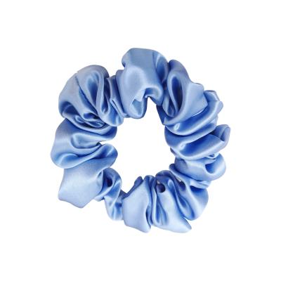 China European and American style 100% pure silk women's hair scrunchies 5cm silk ties 22 momme silk hair scrunchies en venta