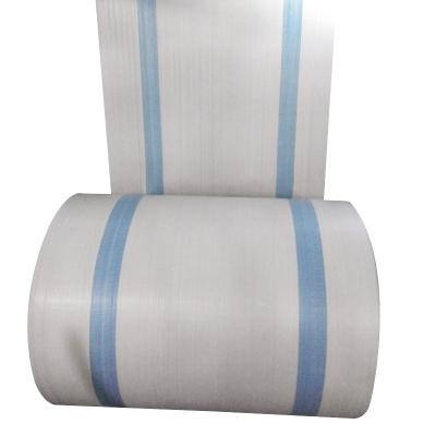 China Recyclable White PP Woven Fabric Roll Lawn Bag Roll PP Non Woven Fabric Roll PP for sale