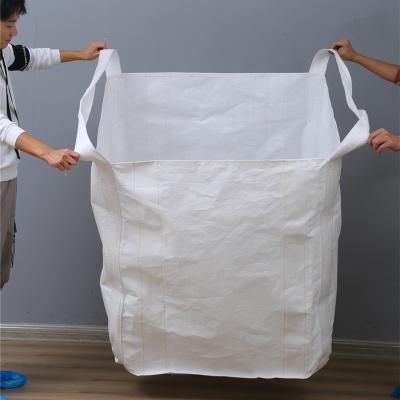 China ANTISTATIC Widely Used PP Ton Bag 1000 Kg 1500 Kg Capacity Big Jumbo Bags Super Bags For Economic Building Material for sale