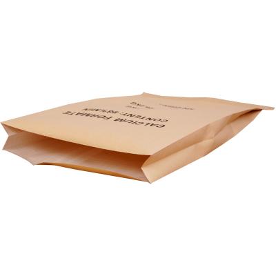 China Factory Price Eco-friendly Kraft Paper PP Woven Bag Custom Moisture Proof Laminated Printing For Cement, Charcoal, Feed, Flour for sale