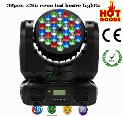 China factory bigger sale 36pcs*3w cree led moving head beam lights high quality lower price for sale