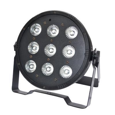 China 9pcs*10w 4in1 rgbw high quality led flat indoor par light dj disco par can lighting PAR64 for sale