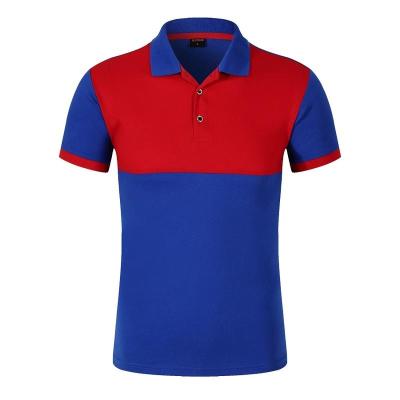 China Anti-wrinkle Custom multi-color T-shirt men's and women's patchwork Polo shirt size custom design for sale