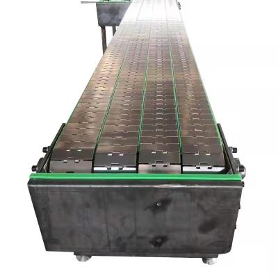 China Machinery Repair Shops Flat Surface Chain Conveyor Assembly Line Double Stainless Steel Chain Conveyor for sale