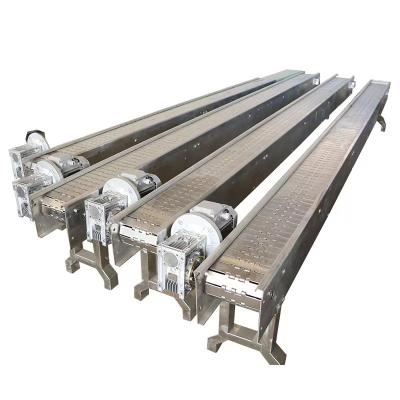 China Slat Chain Conveyor Bench Chain Scraper Heat Resistant Conveyor for sale