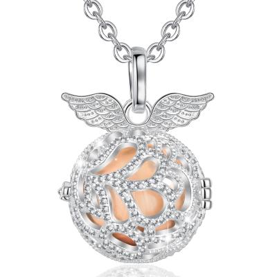 China Other Wholesale Enamel Angel Pendants Original Mexican Chime Ball Harmony Bola Pregnancy Chime Pendant Necklaces for sale