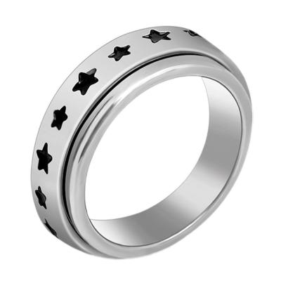 China FASHIONABLE Adjustable Anxiety Ring Spinner Fidget Rings For Men Women Stainless Steel Anti Worry Ring for sale