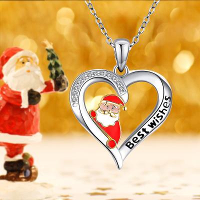 China Santa Claus Christmas Jingling Bells Gift presents Santa Claus Christmas Tree Fashion Alloy to charm necklaces for sale