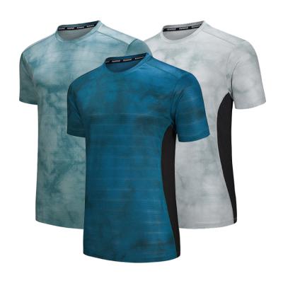 China 2021 High Quality Running Fitness Anti-Wrinkle Fitness Muscle Men's Short Sleeve Sports Gym Breathable Tie Dye T-shirt for sale