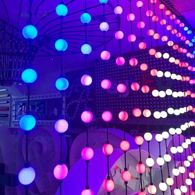 China DC LED ball pixel light 3d wirlless led pixel ball led christmas lights ip67 30mm 50mm outdoor high waterproof pixel ball string light for sale