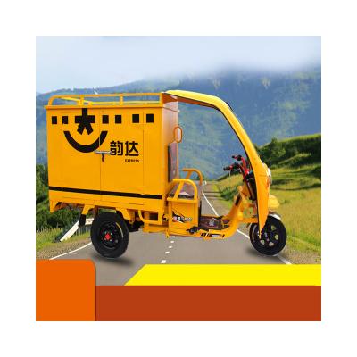 China 60V Water Cargo Express Delivery Tricycle Electric Semi-enclosed Truck Tricycle Custom Wholesale. for sale