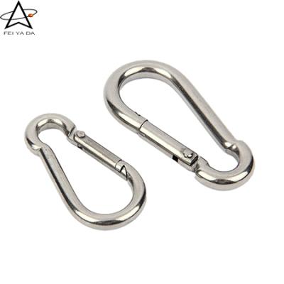 China Health Care 304 Stainless Steel Spring Buckle Rigging Safety Buckle Single Spring Buckle for sale