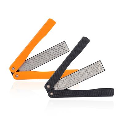 China Top Viable Diamond Sharpeners Double Sided Folded Pocket Knife Whetstone Sharpening Kitchen Camping Stone Outdoor Tool for sale