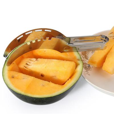 China Multifunctional Watermelon Viable Slicer Stainless Steel Fruit Tools Cantaloupe Melon Slicers Gift Box Packing for sale