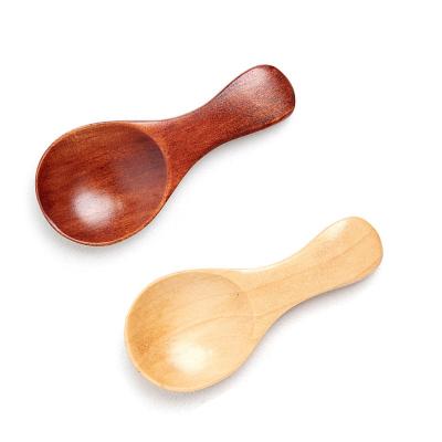 China Superba Creative Flatware 8*3.5cm Nanmu Schima Condiment Condiment Coffee Ice Cream Milk Powder Baby Viable Wooden Tea Spoon for sale