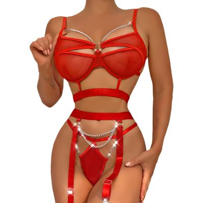 China Lace up 2022 sexy erotic lace women shape pole dance luxury exotic stripper dancewear wear clothing equipment lingerie set for sale