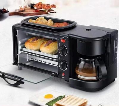 China Viable hot sale multifunctional mini breakfast machine grilled coffee oven electric household appliances 3 in 1 breakfast machine for sale