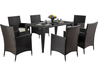 China Free Shipping USA Moden 7pcs Garden Set Toq Quality Home Furniture Outdoor Patio Dining Furniture Set Sets for sale