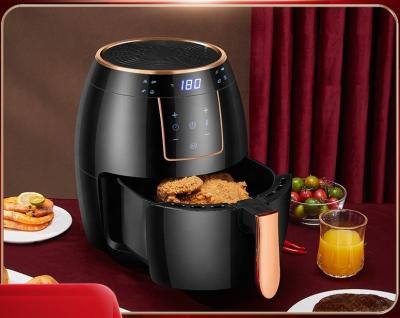 China Hotel OEM/ODM air fryer no oil 5.5L capacity Nonstick Basket air cooker kitchen appliances hot air fryer with Timer for sale