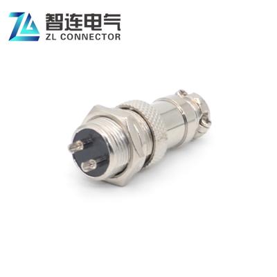 China GX16 M16 Automation Aviation Cable Connector 2pin Metal Connector Plug And Socket Coupler for sale