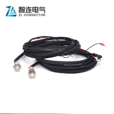 China Automation M8 5pin 90degree litz cable connector with custom LED switch M8 cable for sale