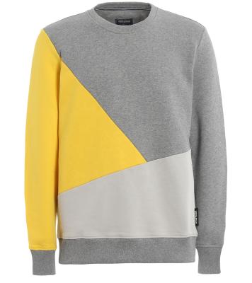 China Anti-pilling Men's Color Block Cotton Long Sleeve Crewneck Pullover Sweatshirt for sale