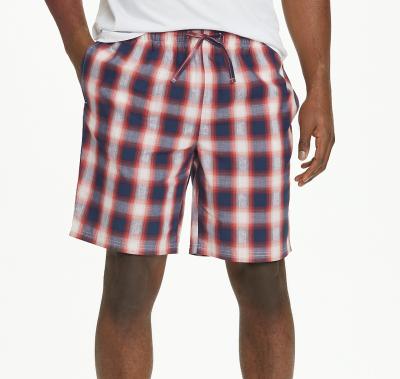 China Breathable Mens Loaf Dyed Check Cotton Poplin Lounge Wear Shorts for sale