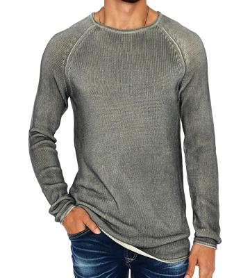 China QUICK DRY Mens Wash Raglan Sleeve Dirty Pullover Sweater for sale