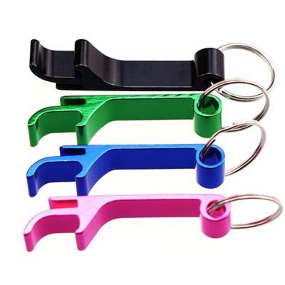 China Custom Bottle Opener Supplier Screen Printing Brand Logo Bottle Opener Keychain Metal Bottle Opener Key Chain for sale