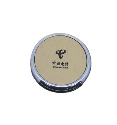 China China Customize Leather&Metal Coaster Round Shape Coaster Expensive Metal Cup Mat for sale