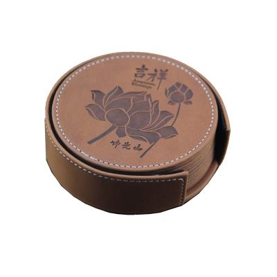 China Custom Different Types Viable Gifts, Tea Coffee Beer Leather Coaster, Mug Mat For Business Gifts for sale