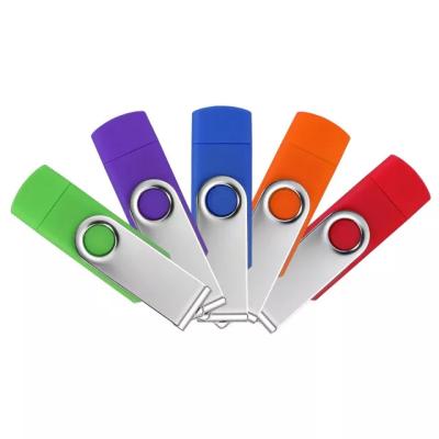 China Rotating Metal Clip 8 gb16gb32gb64gb128gb256gb Company Business Gifts U Disk USB Custom Logo for sale