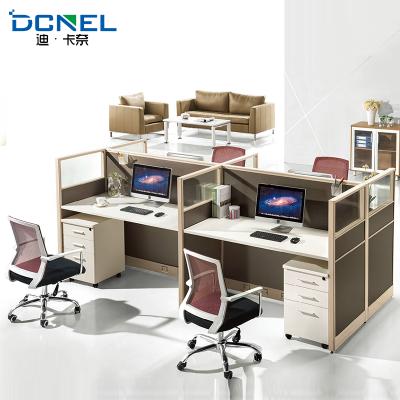 China Guangzhou Four 4 Person People Work Office Desk Table Furniture With Desk For Workstation for sale