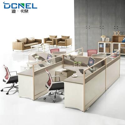 China Modern Style 2 4 Person Staff Cubicle Workstation Office Furniture Desks for sale