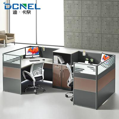 China The factory wholesale 2 person modular office furniture cubicle workstation desk office desk partition for sale