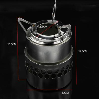 China 2017 Foldable Best Selling Stainless Steel Portable Wood Camping Stove For Camping And Hiking Equipment for sale