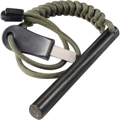 China Outdoor Outdoor Fire Starter Camping and Flint Fire Starter Rise with Paracord Handle and Stopper for sale