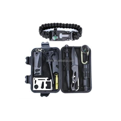 China Outdoor Professional Outdoor Survival Rescue Tool Kit, 11 in 1 Survival Gear Kit for sale